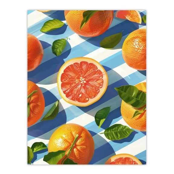 Artery8 Pink Grapefruit Pattern Design Summer Fruit Slice For Kitchen Unframed Wall Art Print Poster Home Decor