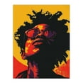 thumbnail image 1 of Artery8 Pop Art Man in Shades Afro Yellow Red Summer For Living Room Large Wall Art Poster Print Thick Paper 18X24 Inch, 1 of 5