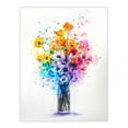 thumbnail image 1 of Artery8 Rainbow Colour Flower Bouquet in Glass Vase For Living Room Large Wall Art Poster Print Thick Paper 18X24 Inch, 1 of 5