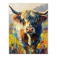 thumbnail image 1 of Artery8 Scottish Highland Cow Hairy Coo Abstract Painting For Living Room Large Wall Art Poster Print Thick Paper 18X24 Inch, 1 of 5