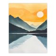 Artery8 Sparks Lake Sunrise Mountain Lakeside Landscape Living Room