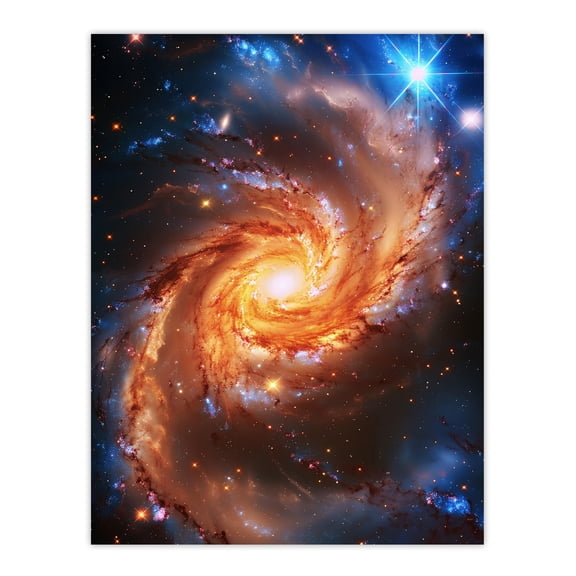 Artery8 Spiral Galaxy Dust Cloud Stars Space Universe For Living Room Unframed Wall Art Print Poster Home Decor