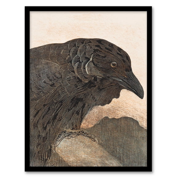 Artery8 Theo van Hoytema Old Crow Bird Painting Framed Wall Art Print Home Décor A4