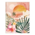 Artery8 Tropical Pink Beach Sunset Palm Orchids Abstract Living Room