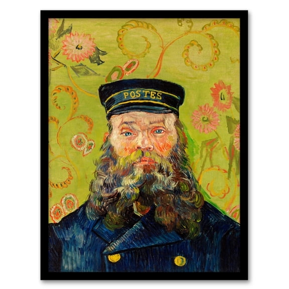 Artery8 Vincent van Gogh The Postman Joseph Roulin Framed Wall Art Print Home Décor A4