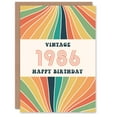 thumbnail image 1 of Artery8 Vintage Retro Him Her Rainbow Born 1986 Aged 39 Years Old 39th Birthday Card Mum Dad Gran Grandad, 1 of 3
