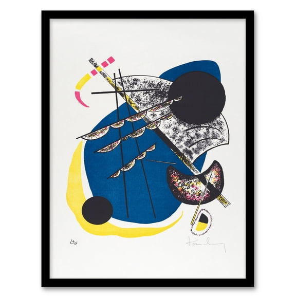 Artery8 Wassily Kandinsky Small Worlds II Abstract Painting Framed Wall Art Print Home Décor A4