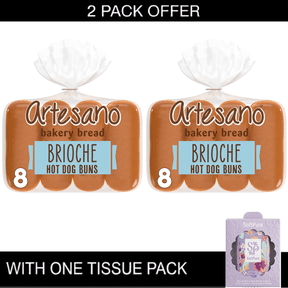 Artesano Brioche Hot Dog Buns, 8 count, Hot Dog Buns, 16 oz