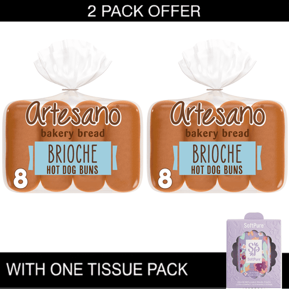 Artesano Brioche Hot Dog Buns, 8 count, Hot Dog Buns, 16 oz