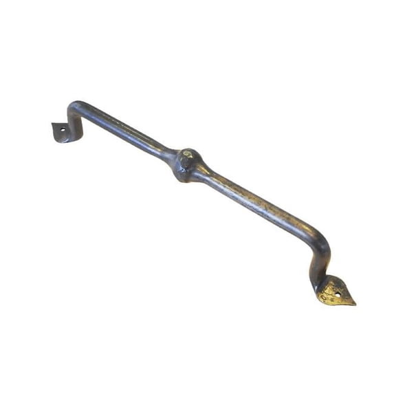 Artesano Iron Works AIW-0005-4-NI 13 7/8-in L Wrought Iron Door Handle or Cabinet Hardware with Forged Sphere - Natural Iron