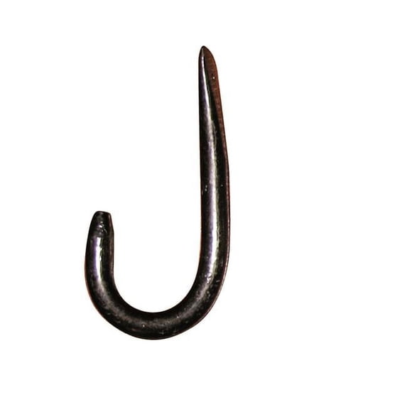 Artesano Iron Works AIW-HOR-4 Round Bar Design Wrought Iron Hook 5-in L - Black