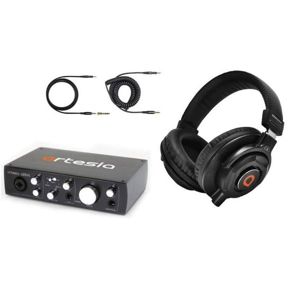 Artesia BE-AUD+ Recording Bundle w/ A22XT USB 2.0 Audio Interface & AMH 122 Deluxe Studio Monitor Headphones