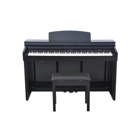 Artesia DP-150e Plus Digital Upright Piano Bundle | 88 Keys, Bluetooth & USB Connectivity, High Gloss Ebony
