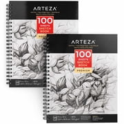Arteza 9" x 12" Spiral-Bound Sketchbook, 100 Pages, Set of 2