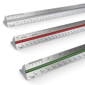Arteza Triangular Architect Scale Ruler, Multicolor, 12 in