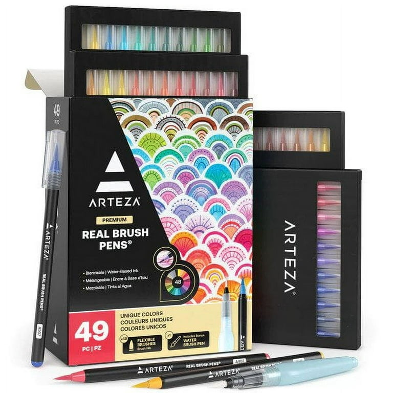 12PC/24PC48PC Colours Real Soft Brush Pens Set 100% Non-Toxic