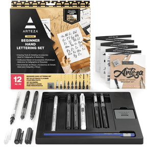 Arteza Calligraphy Beginner Hand Lettering Set, 12 Piece