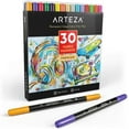 thumbnail image 1 of Arteza Dual Tip Fabric Markers Art Supply Set - 30 Colors, 1 of 7