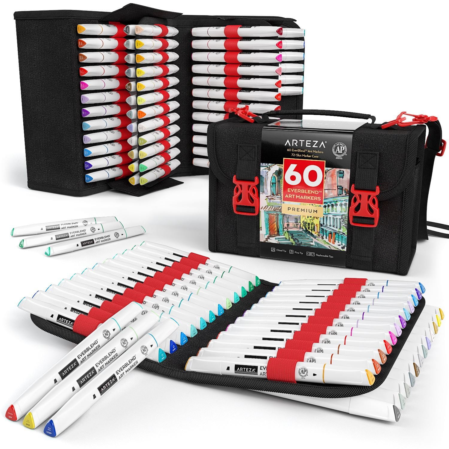Paper Crafts > Gel Ink Pens, Assorted Colors - Set of 60 - Arteza