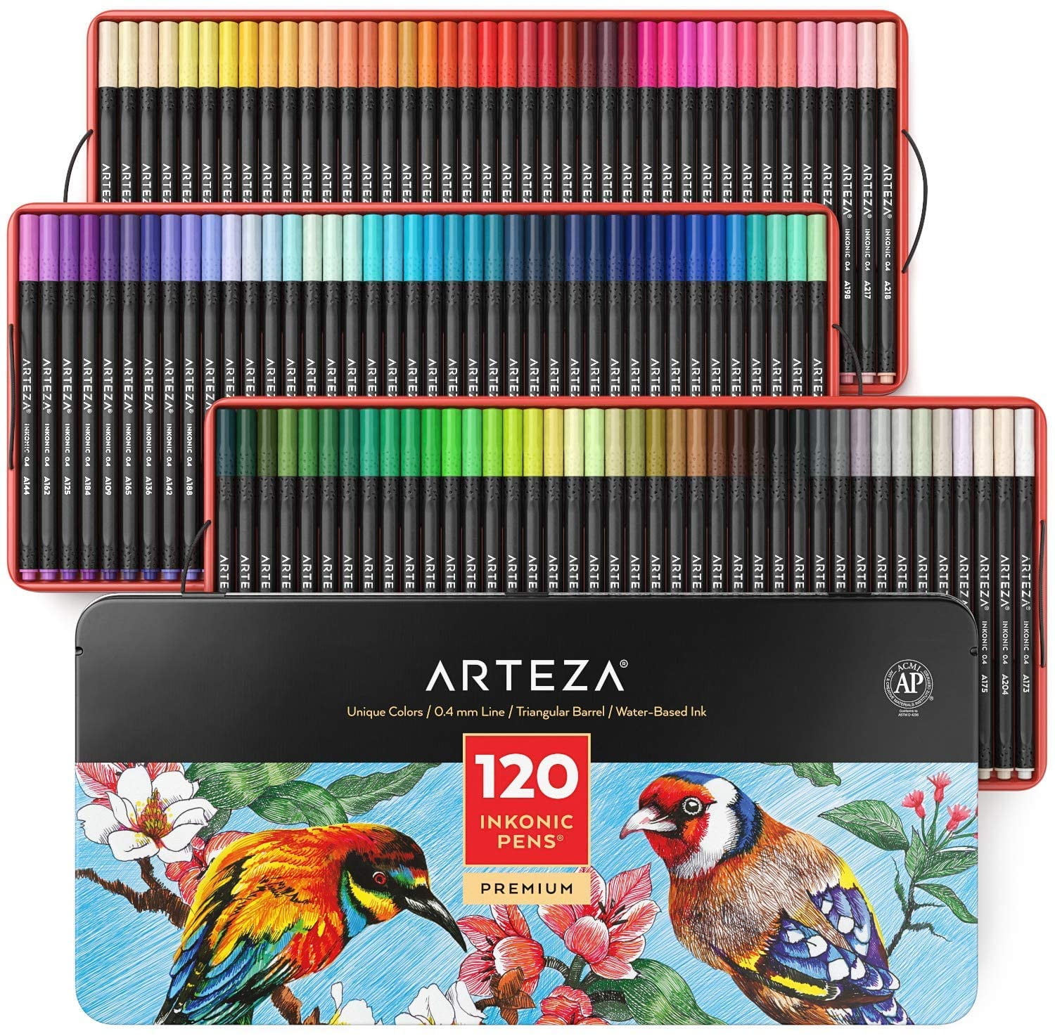 ARTEZA Black Fineliner Pens Set of 12 Ultra-Fine Point Pens for Calligraphy  Journaling Drawing Art Pens with 0.4 mm Tips High-Quality Art Supplies 1  Count (Pack of 12)
