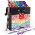 thumbnail image 1 of Arteza Gel Ink Colored Pens Set, Assorted Colors - Doodle, Draw, Journal - 60 Pack, 1 of 8