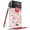 thumbnail image 1 of Arteza Gel Pen Refills, Pack of 36 Red Roller Ball Gel Ink Pen Refills, Quick-Drying, Nontoxic, Fine Point, Office Supplies for Writing, Taking Notes & Sketching, 1 of 6