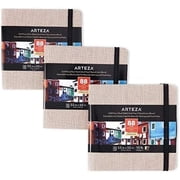 Arteza 5.5" x 5.5" Hardcover Watercolor Sketchbook, 88 Pages, Gray, Set of 3