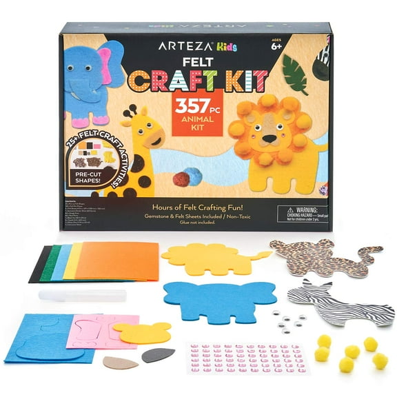 Arteza Kids Felt Craft Kit, Animal