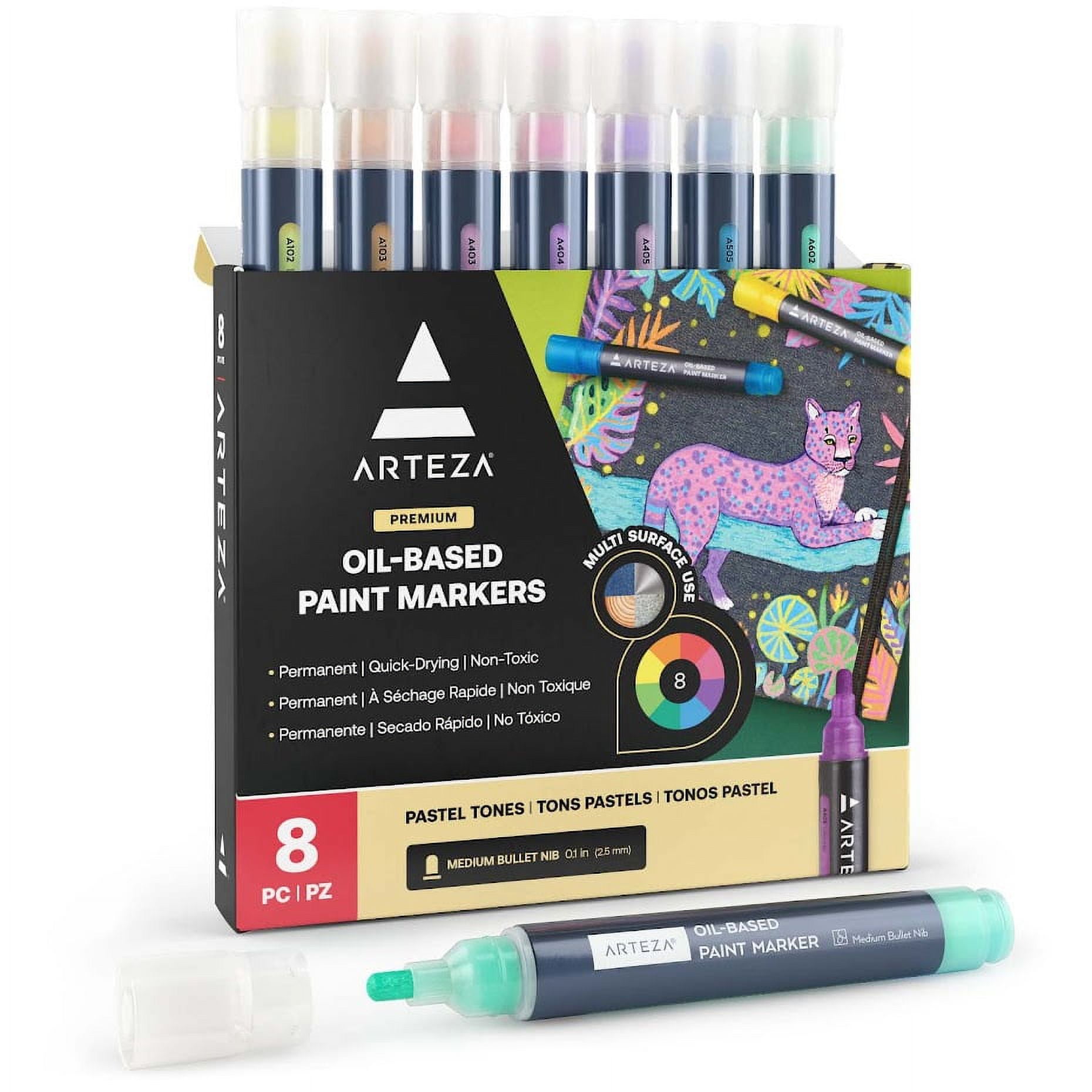 Pastel Oil-Based Paint Markers - Set of 8 | Arteza