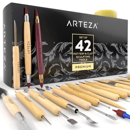 Arteza Pottery and Clay Sculpting Tools Art Supply Set, Set of 42