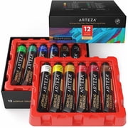 Arteza Acrylic Artist Paint, Multicolor, Set of 12, 22 mL