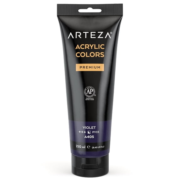 Arteza Premium Acrylic Paint (Violet) 250ml Tube - Single Color
