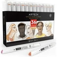 thumbnail image 1 of Arteza Professional EverBlend Dual Tip Artist Brush Sketch Markers, Skin Tones, Alcohol-Based, Replaceable Tips - 36 Pack, 1 of 6