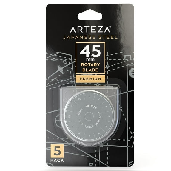 Arteza Rotary Cutter Blades for Crafting, 45mm - 6 Pack