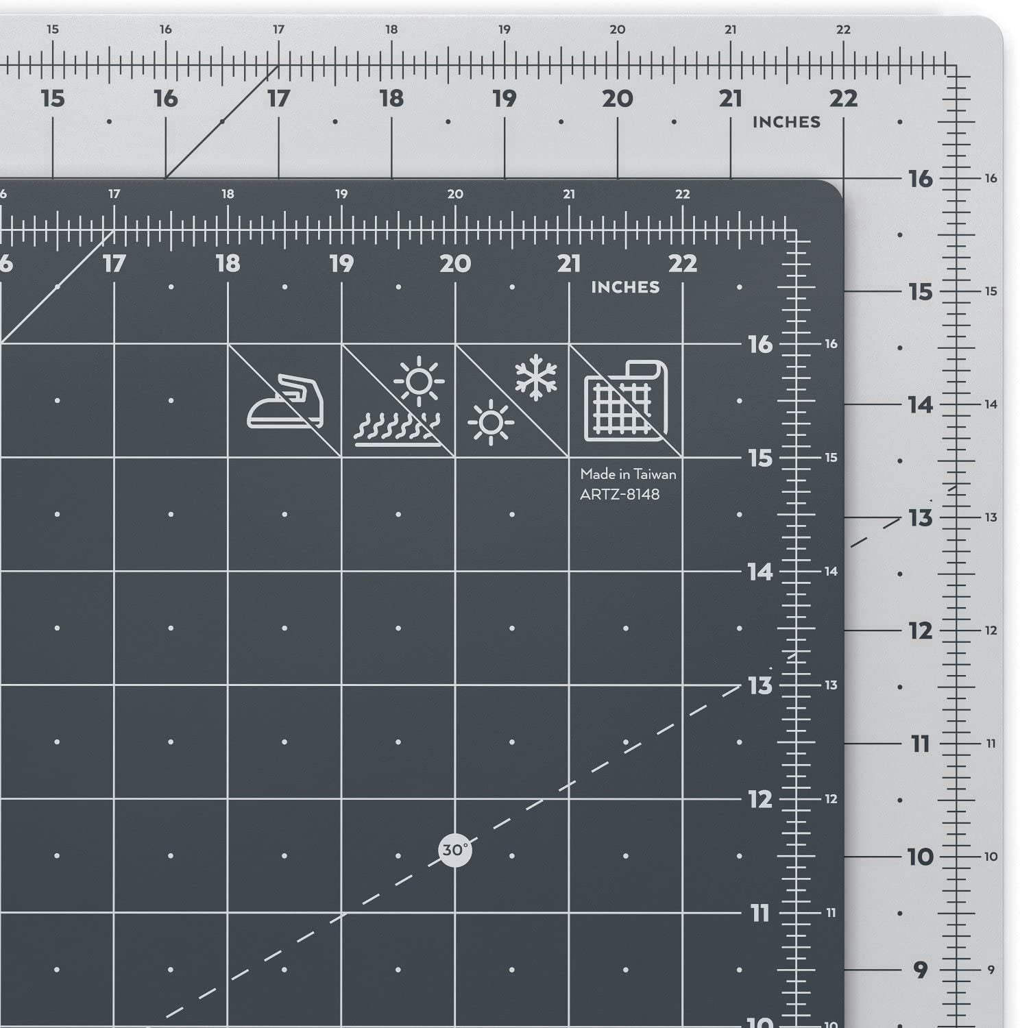 Arteza Self Healing Rotary Cutting Mat, 18 x 24 in, Measure and Cut Paper, Vinyl, Fabrics, Photos & Plastics