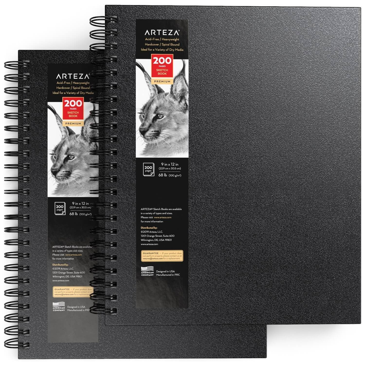 Arteza Sketch Book 2-Pack, 9x12 Inches, 200 Sheets Total, 100 Sheets Each  Dra 810386039415,  in 2023