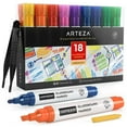 thumbnail image 1 of Arteza Washable Glass Board Markers Set, Assorted Classic & Neon Colors, Non-Toxic - 18 Pack, 1 of 6