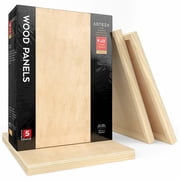 Arteza 9" x 12" Birch Wood Art Board, Set of 5, Natural