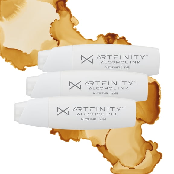Artfinity Alcohol Inks 3 Pack - Vibrant, Professional, Dye-Based Alcohol Inks for Artfinity Alcohol Markers, Artists, Drawing, & More! - Duster White E3-2