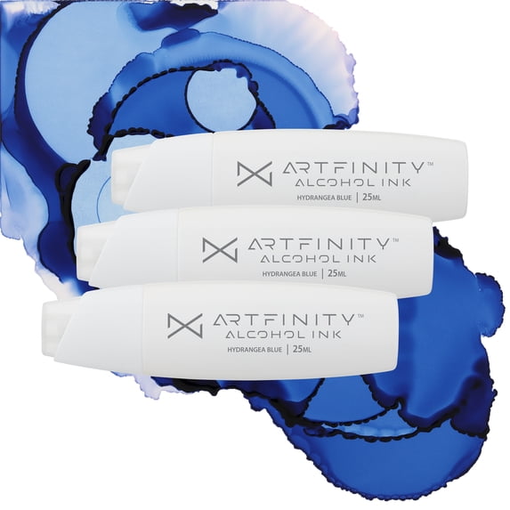 Artfinity Alcohol Inks 3 Pack - Vibrant, Professional, Dye-Based Alcohol Inks for Artfinity Alcohol Markers, Artists, Drawing, & More! - Hydrangea Blue B5-7