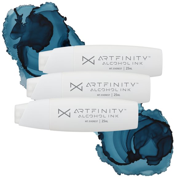 Artfinity Alcohol Inks 3 Pack - Vibrant, Professional, Dye-Based Alcohol Inks for Artfinity Alcohol Markers, Artists, Drawing, & More! - Mt. Everest B8-6
