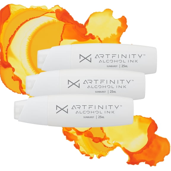 Artfinity Alcohol Inks 3 Pack - Vibrant, Professional, Dye-Based Alcohol Inks for Artfinity Alcohol Markers, Artists, Drawing, & More! - Sunburst YR05-3