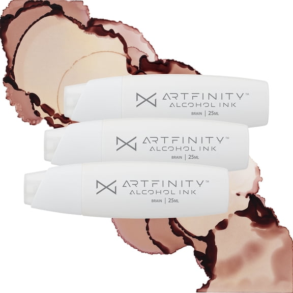 Artfinity Alcohol Inks 3 Pack - Vibrant, Professional, Dye-Based Alcohol Inks for Artfinity Alcohol Markers, Artists, Drawing, & More! - Brain RV8-5