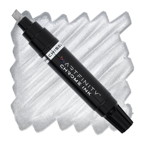Artfinity Rich MetAllic Markers - Professional MetAllic Markers for Artists, Drawing, CAlligraphy, & More! - [Chrome - 8.5mm Chisel Nib]