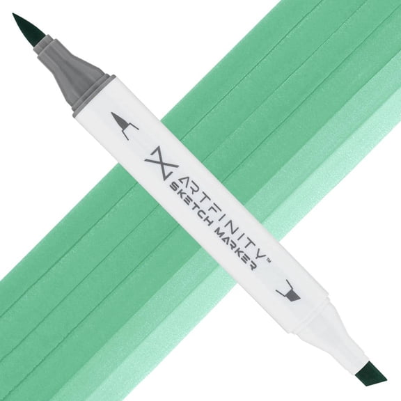 Artfinity Sketch Markers - Green Mint BG5-4, Vibrant, Professional, Dye-Based Alcohol Markers for Artists, Drawing, Travel, & More