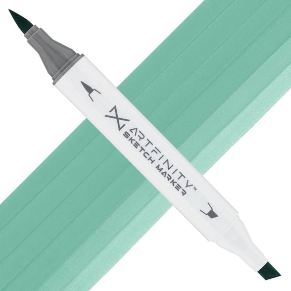 Artfinity Sketch Markers - Jade Green BG3-4, Vibrant, Professional, Dye-Based Alcohol Markers for Artists, Drawing, Travel, & More