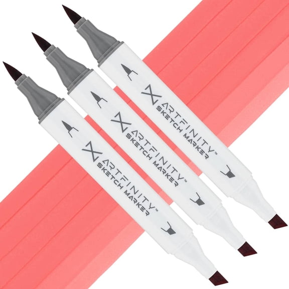 Artfinity Sketch Marker Sets - Set of 3 - Frozen Raspberry R3-4, Vibrant, Professional, Dye-Based Alcohol Markers for Artists, Drawing, Travel, & More
