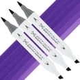 thumbnail image 1 of Artfinity Sketch Marker Sets - Set of 3 - Imperial Violet BV1-6, Vibrant, Professional, Dye-Based Alcohol Markers for Artists, Drawing, Travel, & More, 1 of 7