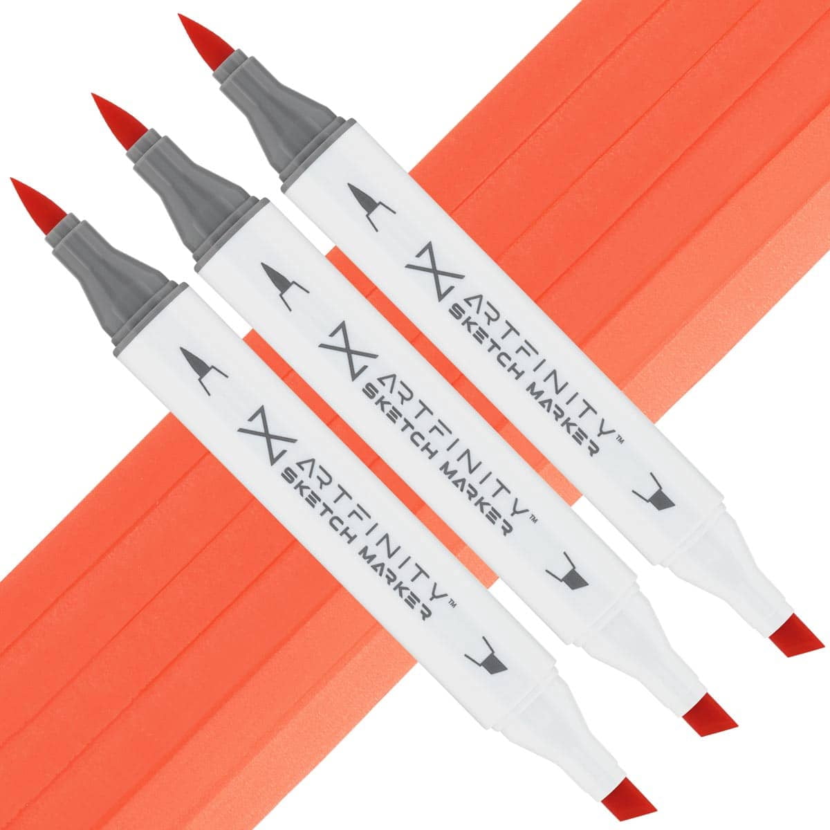 Artfinity Sketch Marker Sets - Set of 3 - Cherry R1-55, Vibrant, Professional, Dye-Based Alcohol Markers for Artists, Drawing, Travel, & More