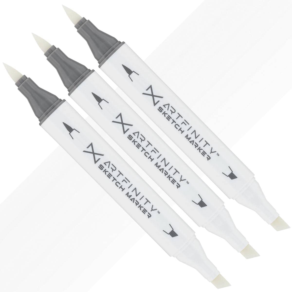 Artfinity Sketch Marker Sets - Set of 3 - Colorless Blender 0, Vibrant, Professional, Dye-Based Alcohol Markers for Artists, Drawing, Travel, & More